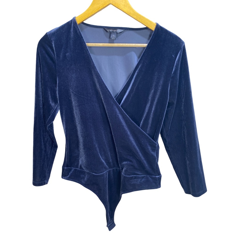 Banana Republic Navy Velvet Bodysuit